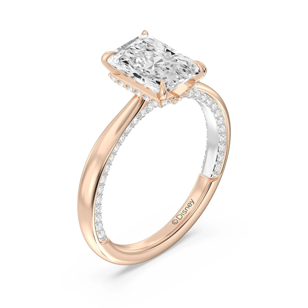 Enchanted Star Diamond With Gold, Disney’s Aurora Solitaire Studded Gallery Engagement Ring