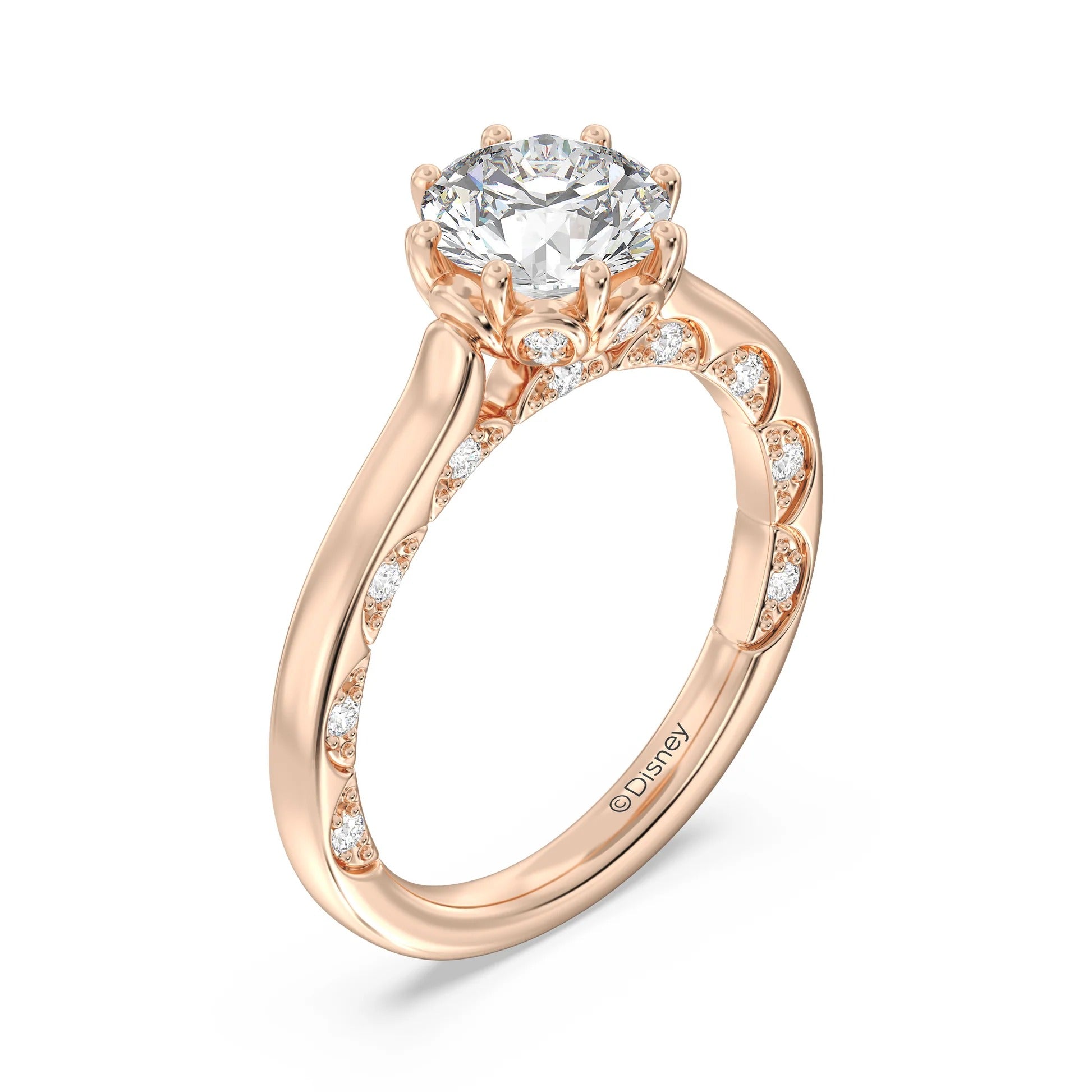 Enchanted Star Diamond With Gold, Disney’s Cinderella Solitaire Engagement Ring Image secondaire du produit