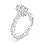 Enchanted Star Diamond And Gold Disney Princess Belle Vintage Milgrain Engagement Ring