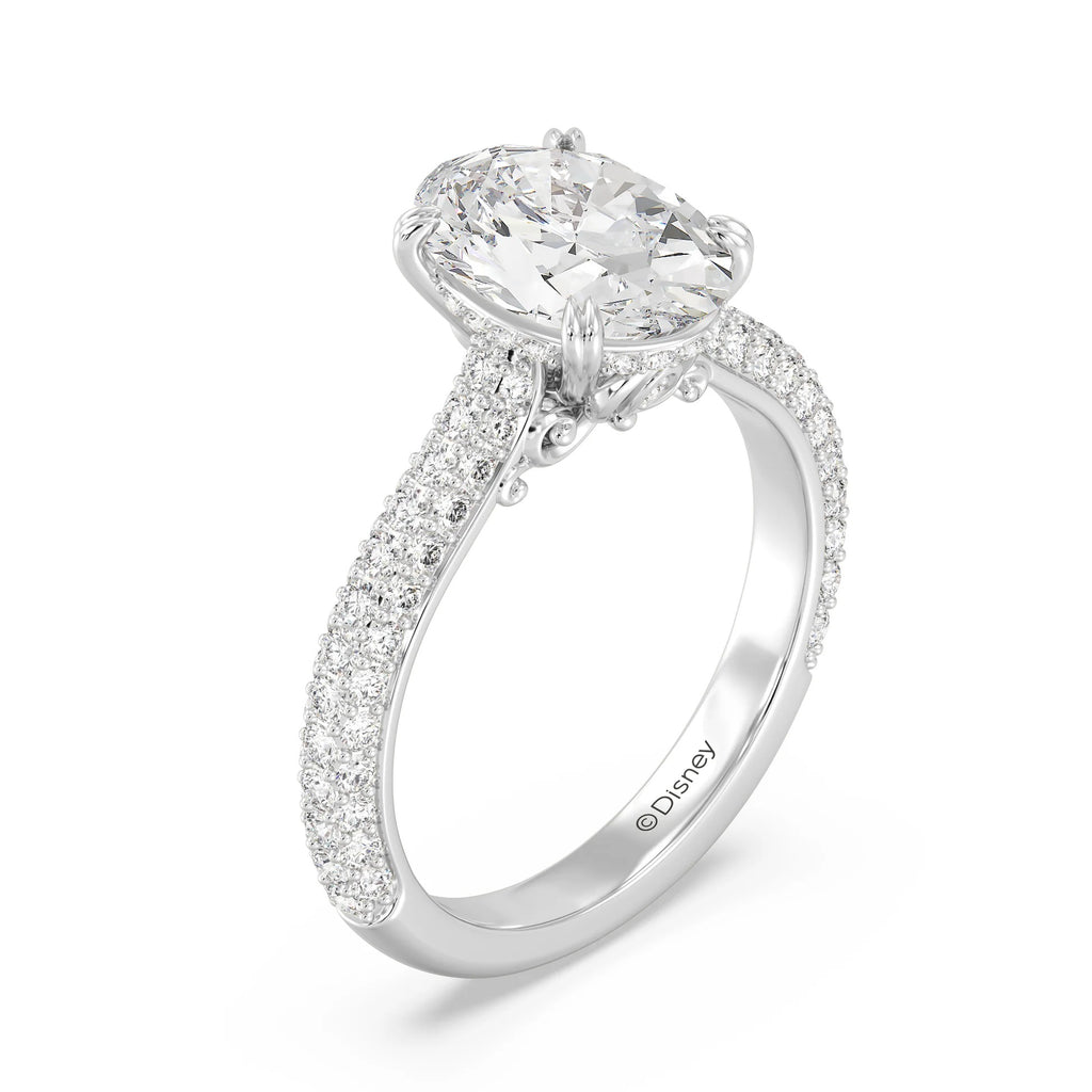 Anillo de compromiso solitario con diamantes cultivados en laboratorio de talla esmeralda D-VVS2 de 3 quilates y engaste en bisel