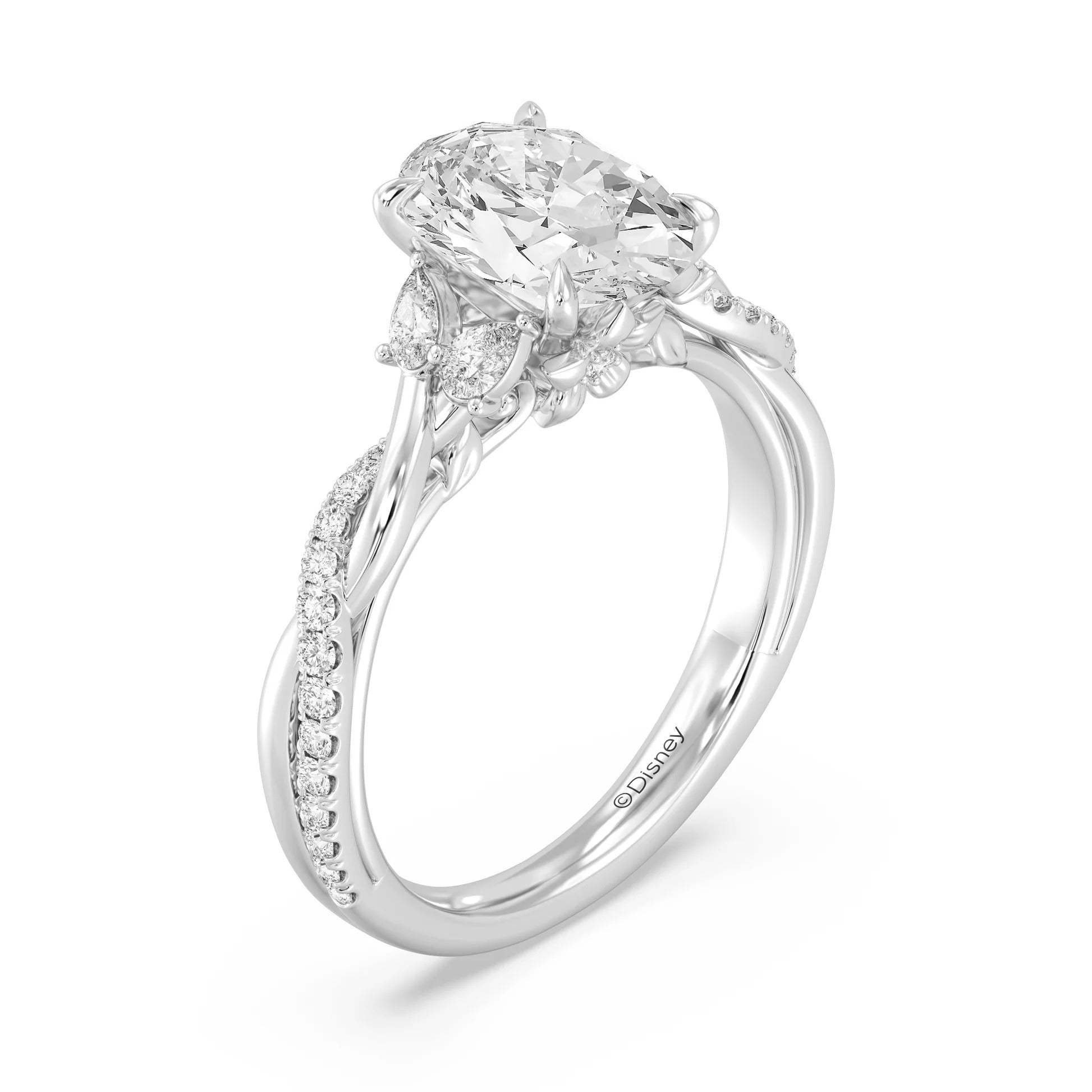 Enchanted Star Diamond And Gold Disney Princess Rapunzel Twist Engagement Ring Secondary image