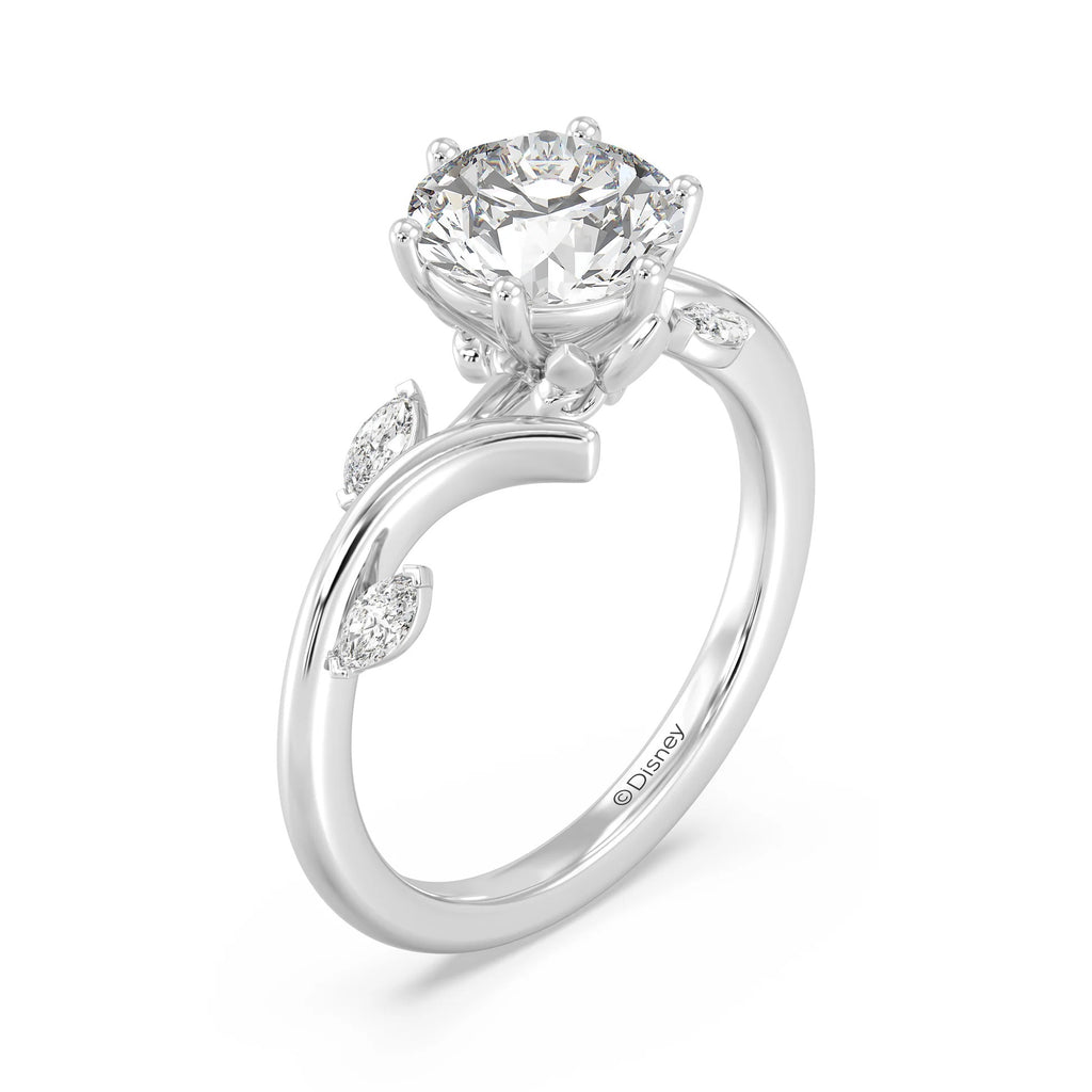 Enchanted Star Diamond And Gold Disney Princess Rapunzel Classic Vine Engagement Ring