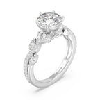 Enchanted Star Diamond And Gold Disney Princess Rapunzel Pavé Vine Engagement Ring