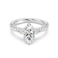 Enchanted Star Diamond Gold Ariel Shell Gallery Engagement Ring