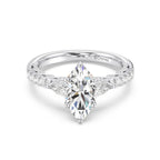 Enchanted Star Diamond Gold Ariel Shell Gallery Engagement Ring