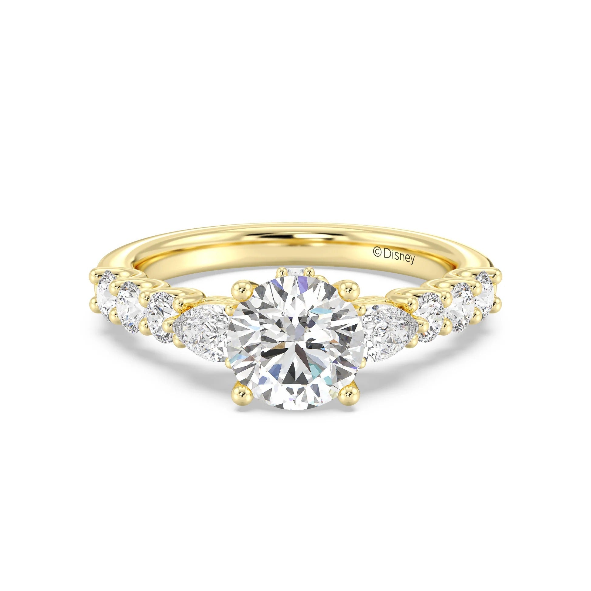 Enchanted Star Diamond Gold Belle Gallery Engagement Ring Image principale du produit
