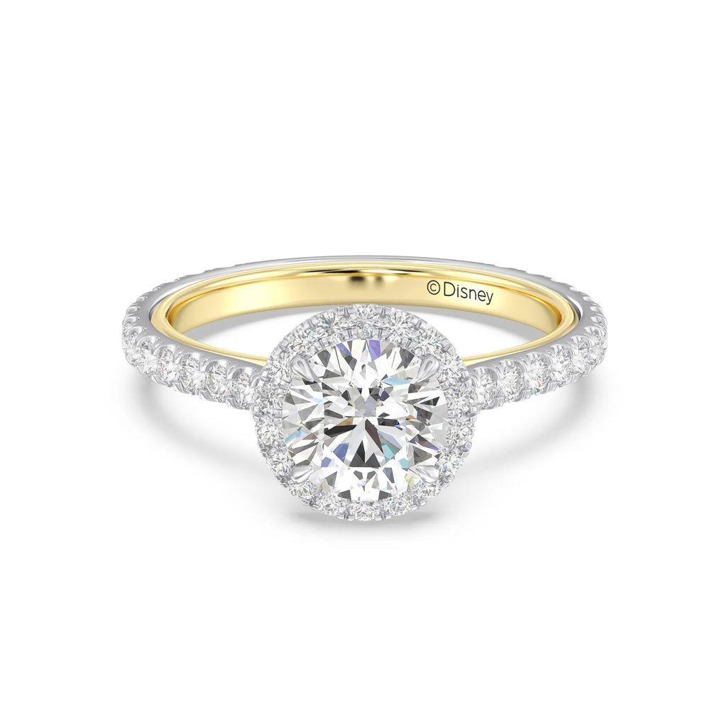 Enchanted Star Diamond Gold Jasmine Halo Engagement Ring