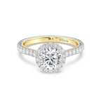 Enchanted Star Diamond Gold Jasmine Halo Engagement Ring