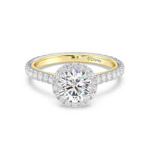 Enchanted Star Diamond Gold Jasmine Halo Engagement Ring