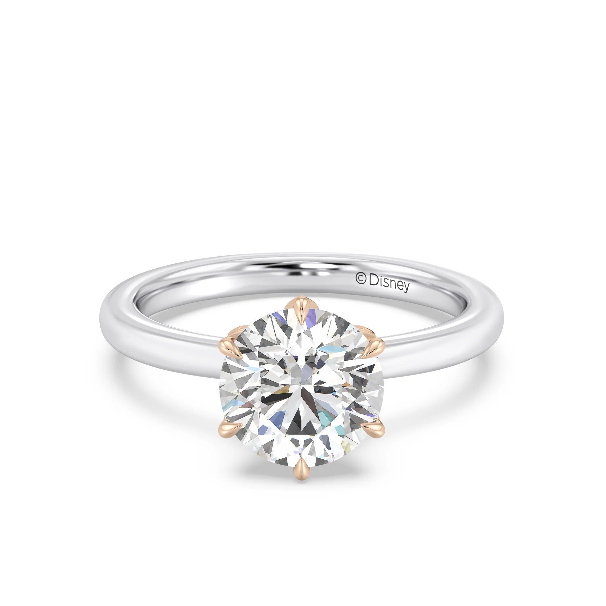Enchanted Star Diamond With Gold, Disney’s Rapunzel Six-Prong Studded Solitaire Engagement Ring Image principale du produit