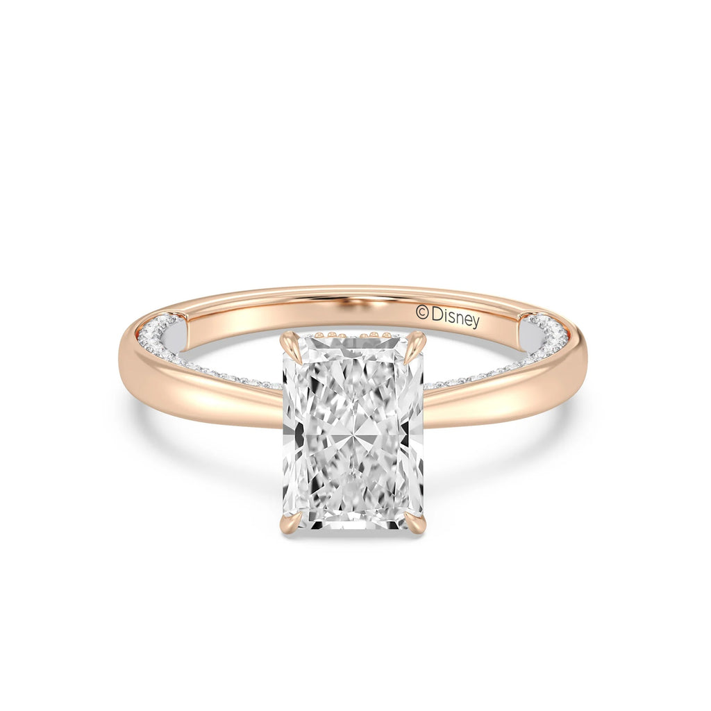 Enchanted Star Diamond With Gold, Disney’s Aurora Solitaire Studded Gallery Engagement Ring