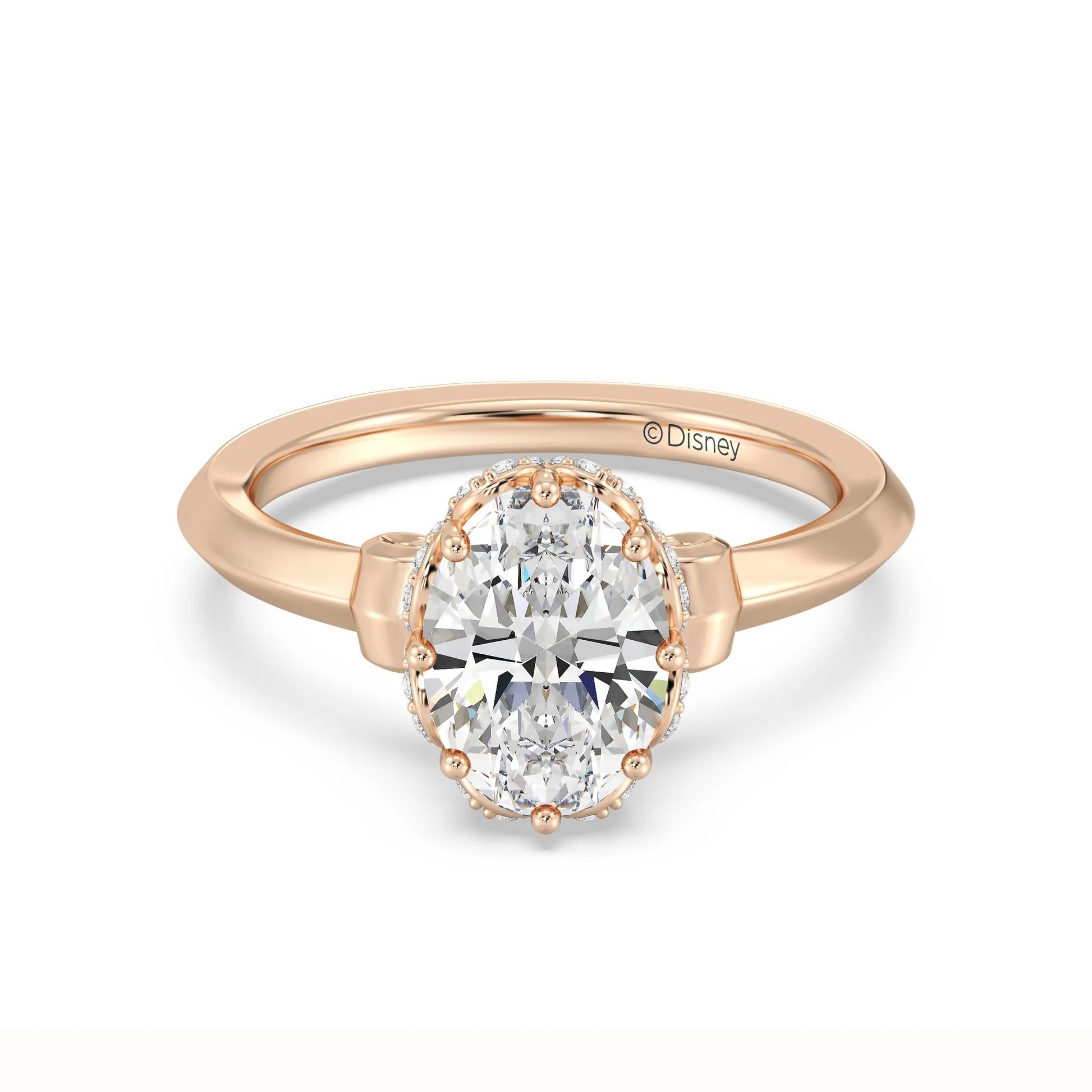 Enchanted Star Diamond And Gold, Disney’s Cinderella Knife-Edge Solitaire Engagement Ring Image principale du produit