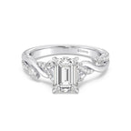 Enchanted Star Diamond And Gold Disney Princess Rapunzel Twisted Pavé Engagement Ring