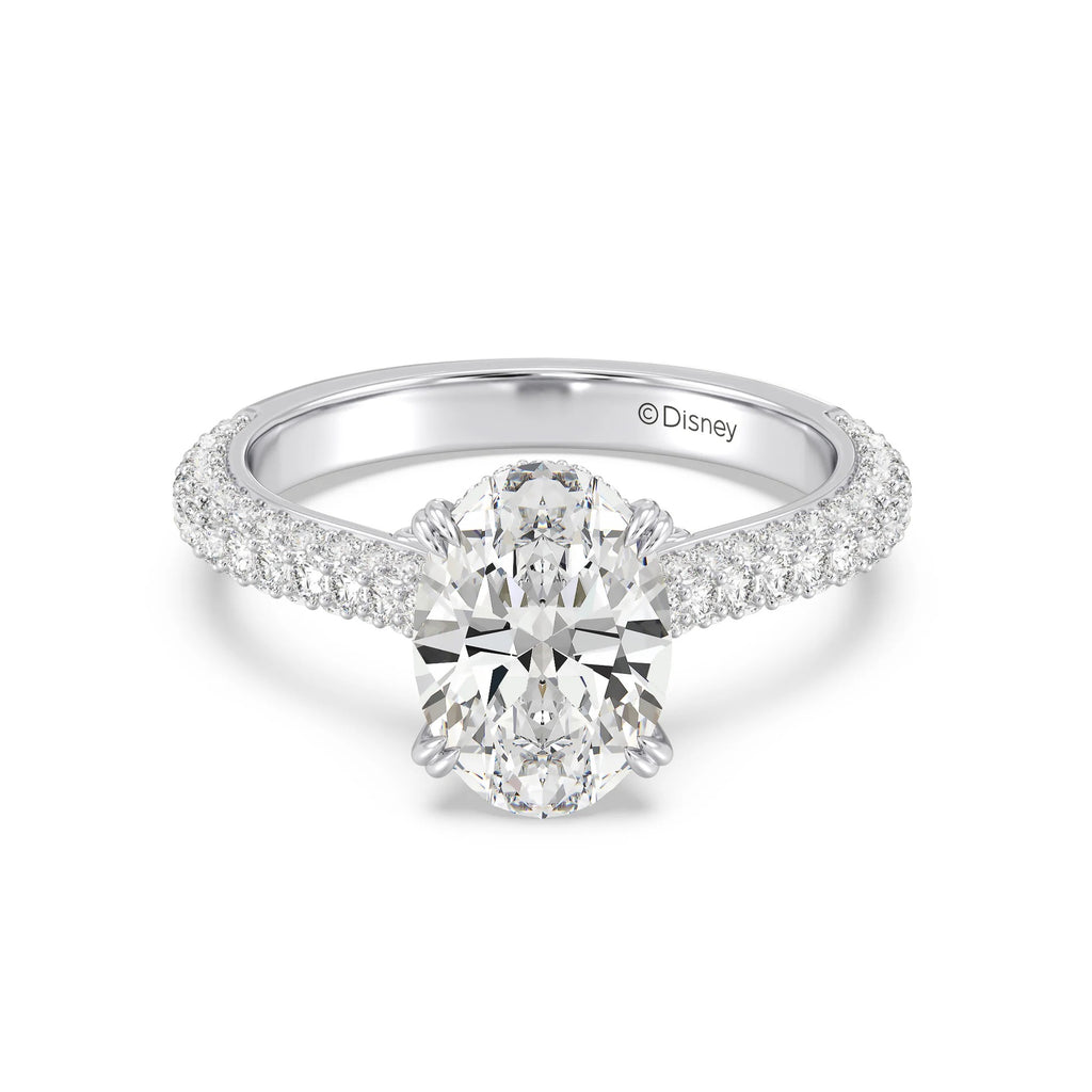Anillo de compromiso solitario con diamantes cultivados en laboratorio de talla esmeralda D-VVS2 de 3 quilates y engaste en bisel