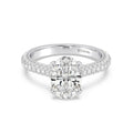 Anillo de compromiso solitario con diamantes cultivados en laboratorio de talla esmeralda D-VVS2 de 3 quilates y engaste en bisel