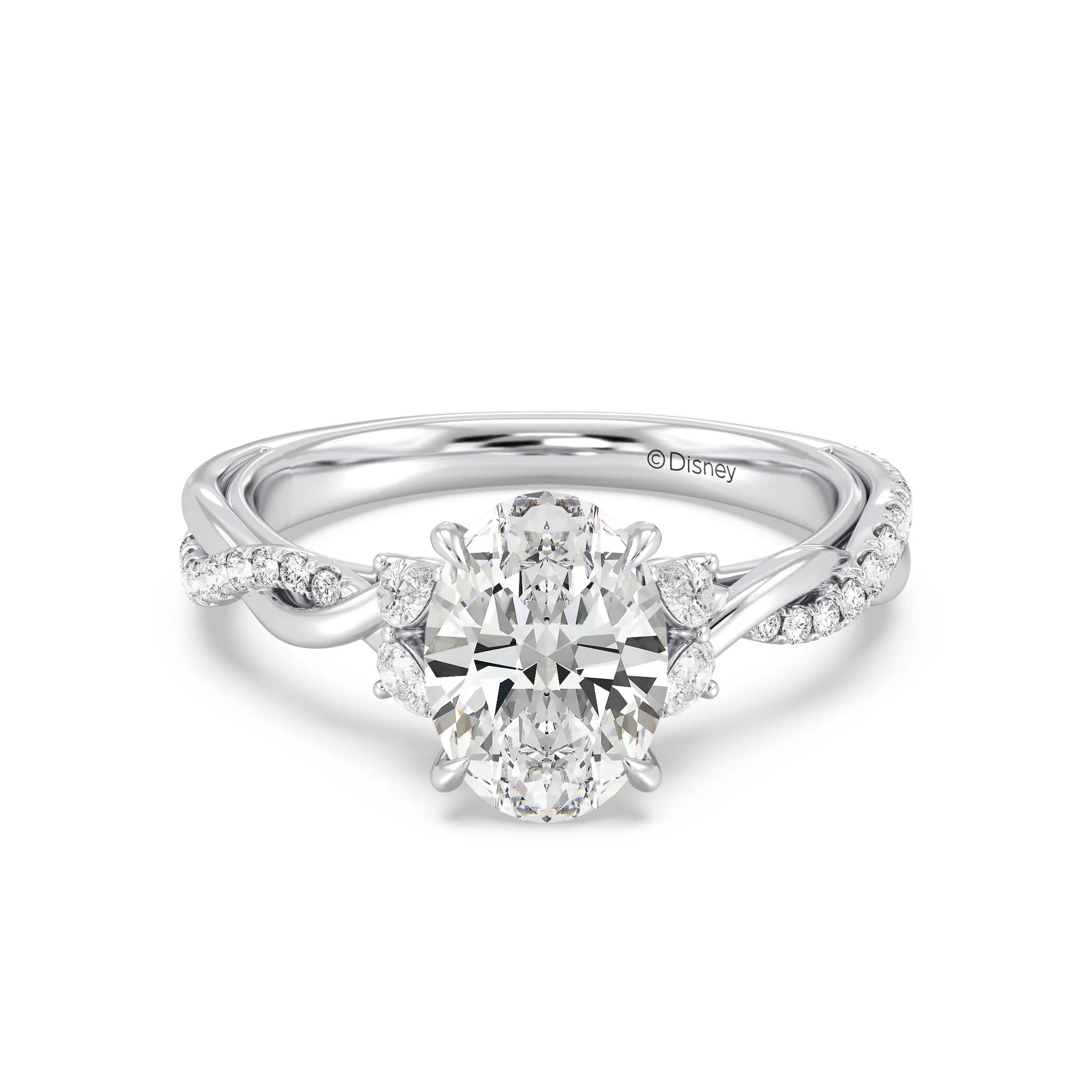 Enchanted Star Diamond And Gold Disney Princess Rapunzel Twist Engagement Ring