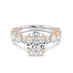 Enchanted Star Diamond And Gold Disney Princess Belle Hidden Halo Engagement Ring