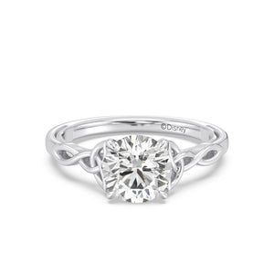 Enchanted Star Diamond And Gold Disney Princess Merida Celtic Solitaire Engagement Ring