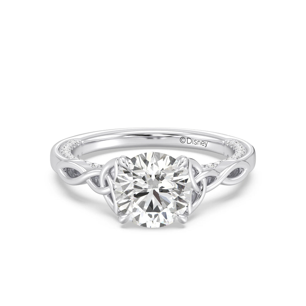 Enchanted Star Diamond And Gold Merida Celtic Hidden Pavé Engagement Ring