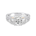 Enchanted Star Diamond And Gold Disney Princess Rapunzel Vintage Round Three Stone Engagement Ring