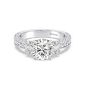 Enchanted Star Diamond And Gold Disney Princess Rapunzel Vintage Oval Three Stone Engagement Ring