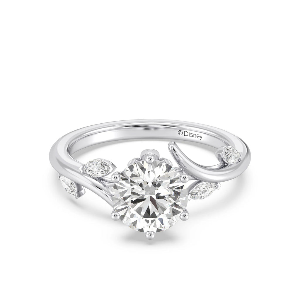Enchanted Star Diamond And Gold Disney Princess Rapunzel Classic Vine Engagement Ring