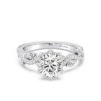 Enchanted Star Diamond And Gold Disney Princess Rapunzel Pavé Vine Engagement Ring