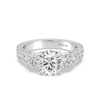 Enchanted Star Diamond And Disney Princess Aurora Vintage Round Three Stone Engagement Ring