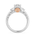 Enchanted Star Diamond Gold Ariel Shell Gallery Engagement Ring