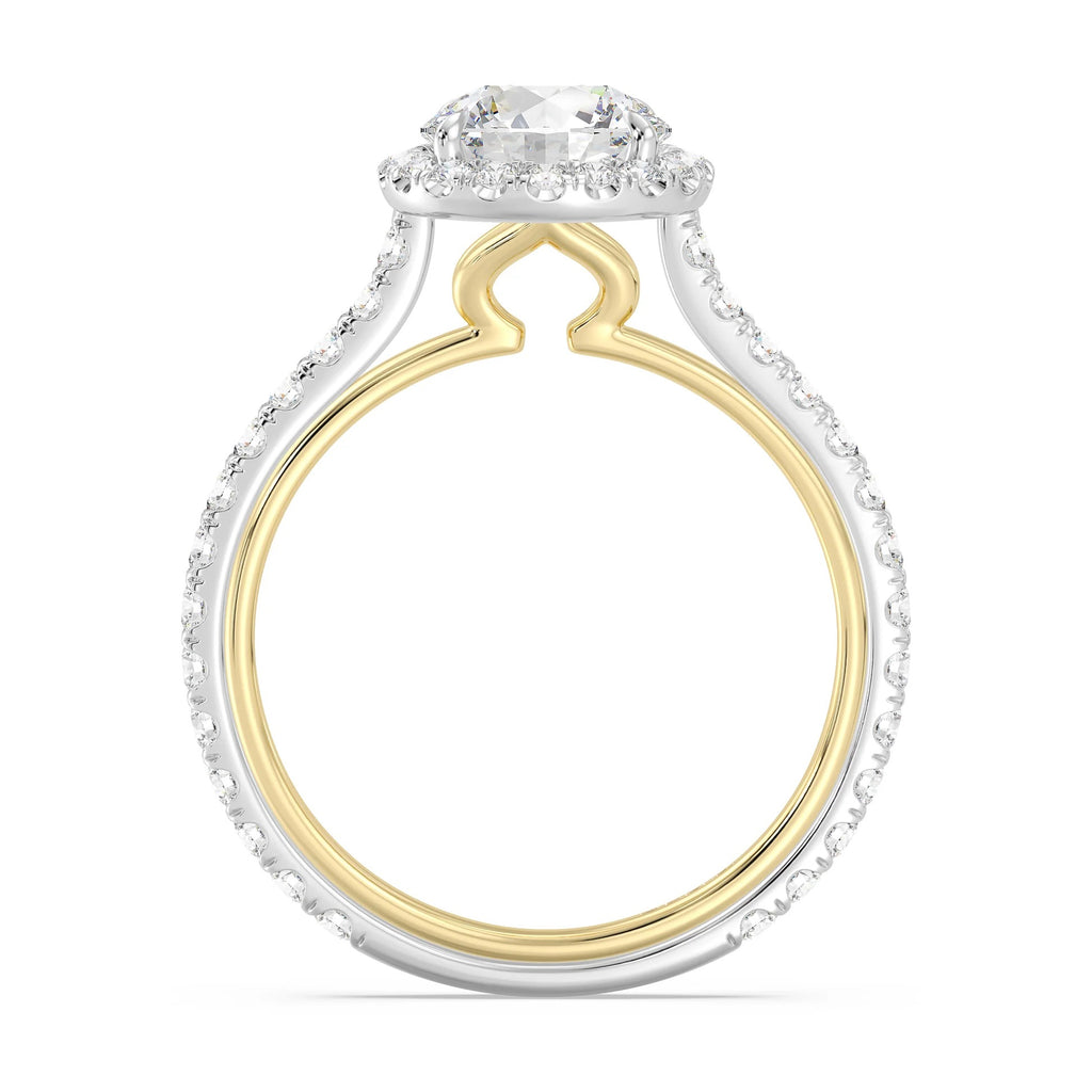Enchanted Star Diamond Gold Jasmine Halo Engagement Ring