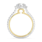 Enchanted Star Diamond Gold Jasmine Halo Engagement Ring