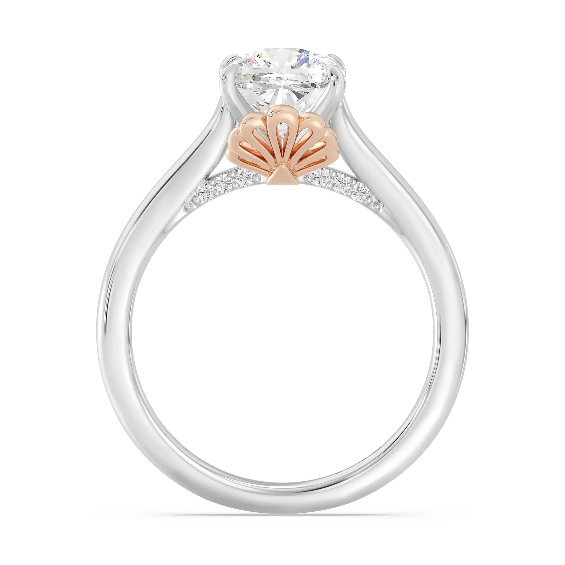 Enchanted Star Diamond With Gold, Disney’s Ariel Solitaire Engagement Ring Image secondaire du produit