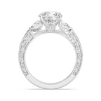 Enchanted Star Diamond And Gold Disney Princess Aurora Vintage Filigree Three Stone Engagement Ring