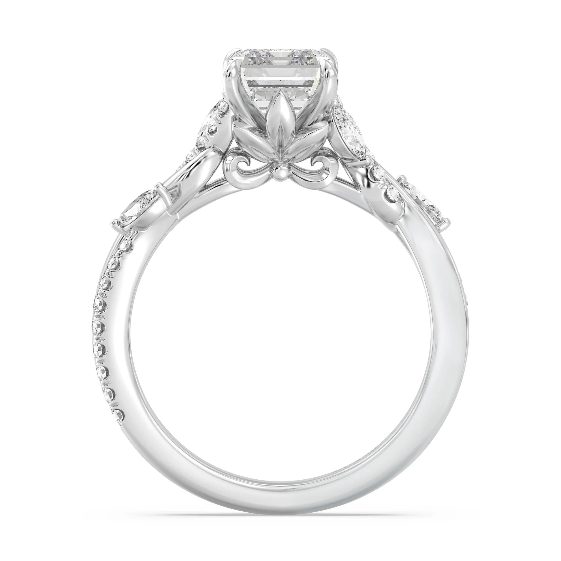 Enchanted Star Diamond And Gold Disney Princess Rapunzel Twisted Pavé Engagement Ring
