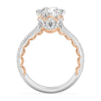 Enchanted Star Diamond And Gold Disney Princess Belle Vintage Ballroom Engagement Ring