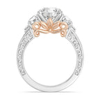 Enchanted Star Diamond And Gold Disney Princess Rapunzel Vintage Round Three Stone Engagement Ring