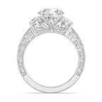 Enchanted Star Diamond And Gold Disney Princess Rapunzel Vintage Oval Three Stone Engagement Ring
