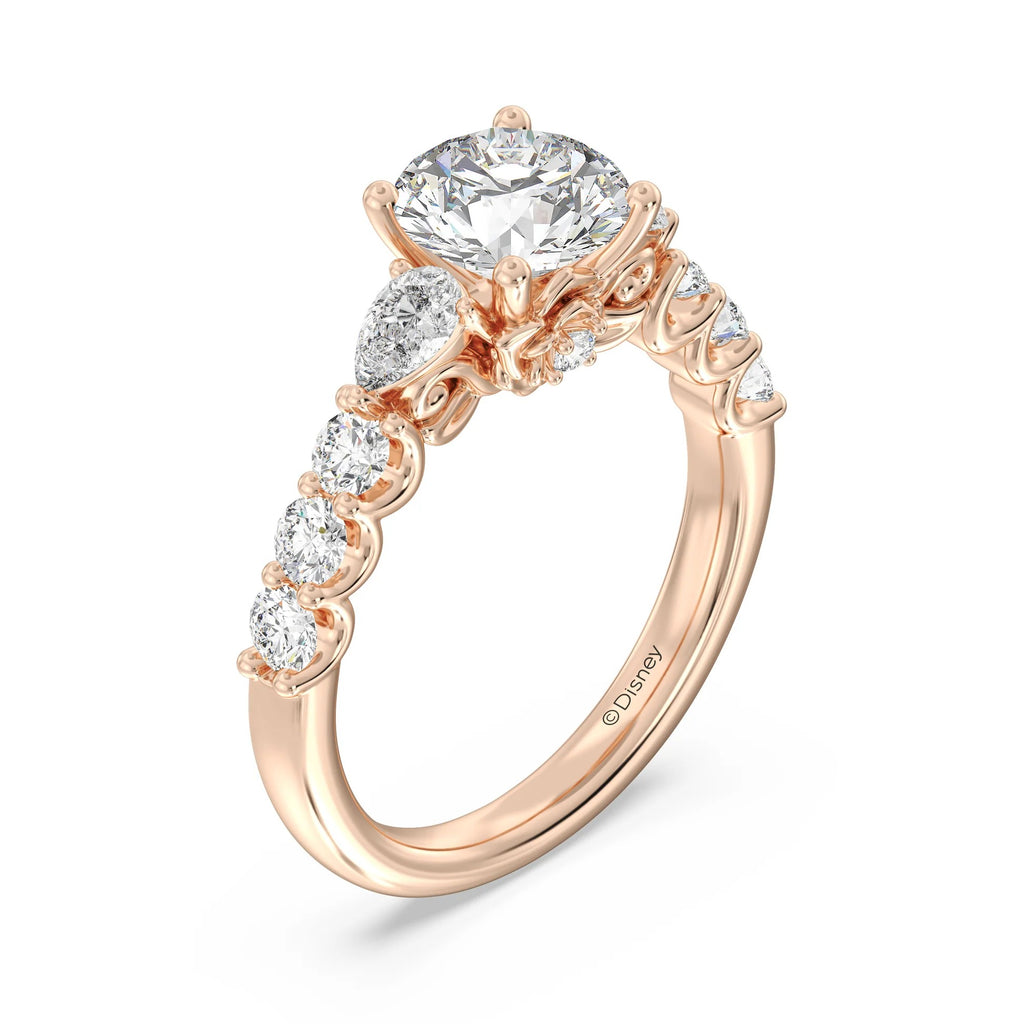 Enchanted Star Diamond Gold Belle Gallery Engagement Ring