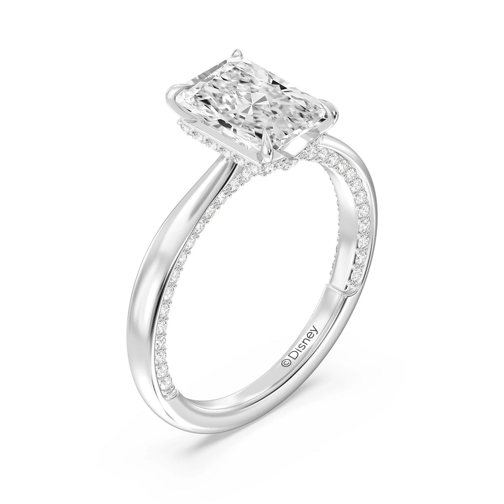 Enchanted Star Diamond With Gold, Disney’s Aurora Solitaire Studded Gallery Engagement Ring