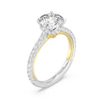 Enchanted Star Diamond And Gold Disney Princess Ariel Hidden Halo Engagement Ring