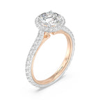 Enchanted Star Diamond Gold Jasmine Halo Engagement Ring