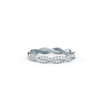 1.0 TCW Round Brilliant Full Eternity Twisted Moissanite Wedding Band