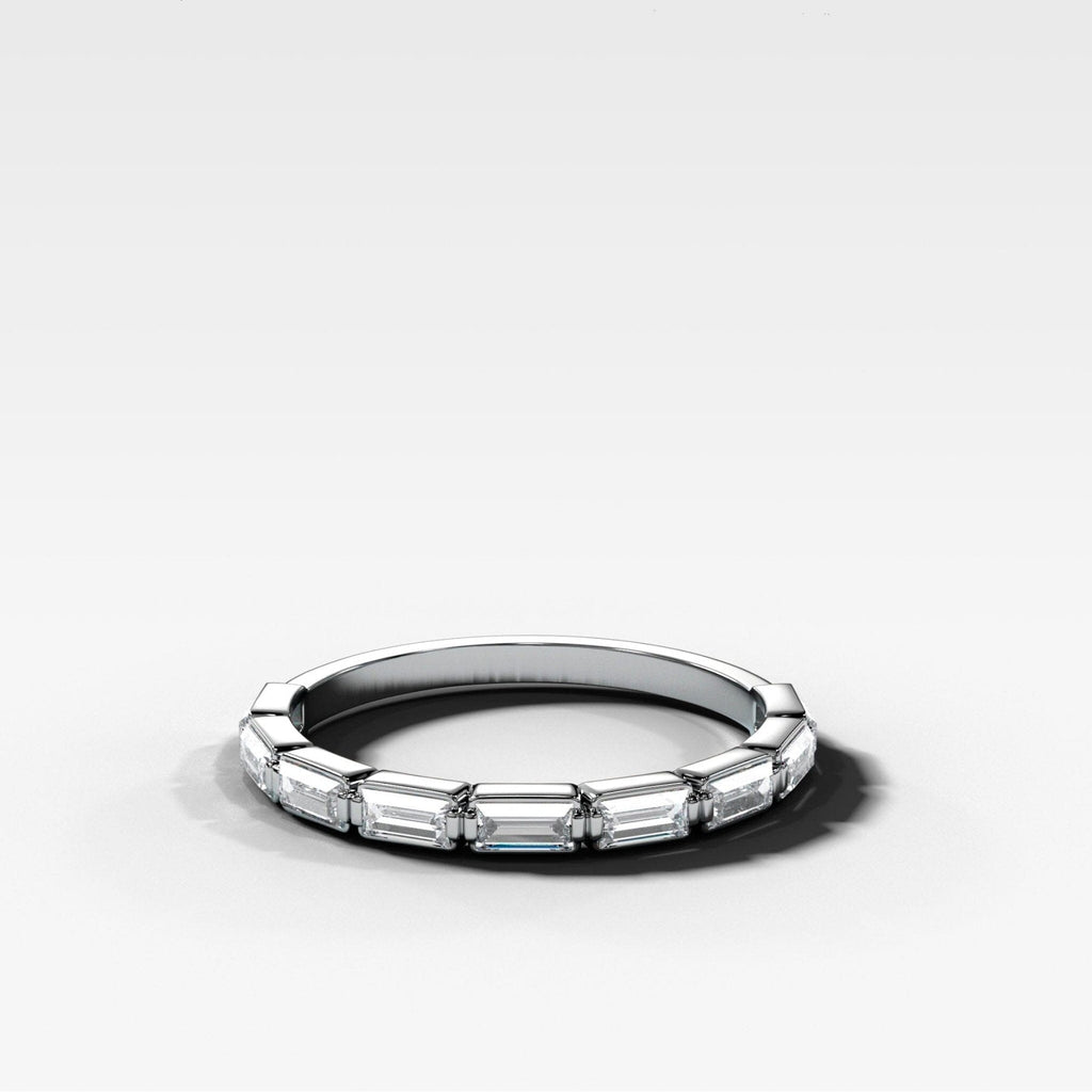 Iris Baguette Wedding Band