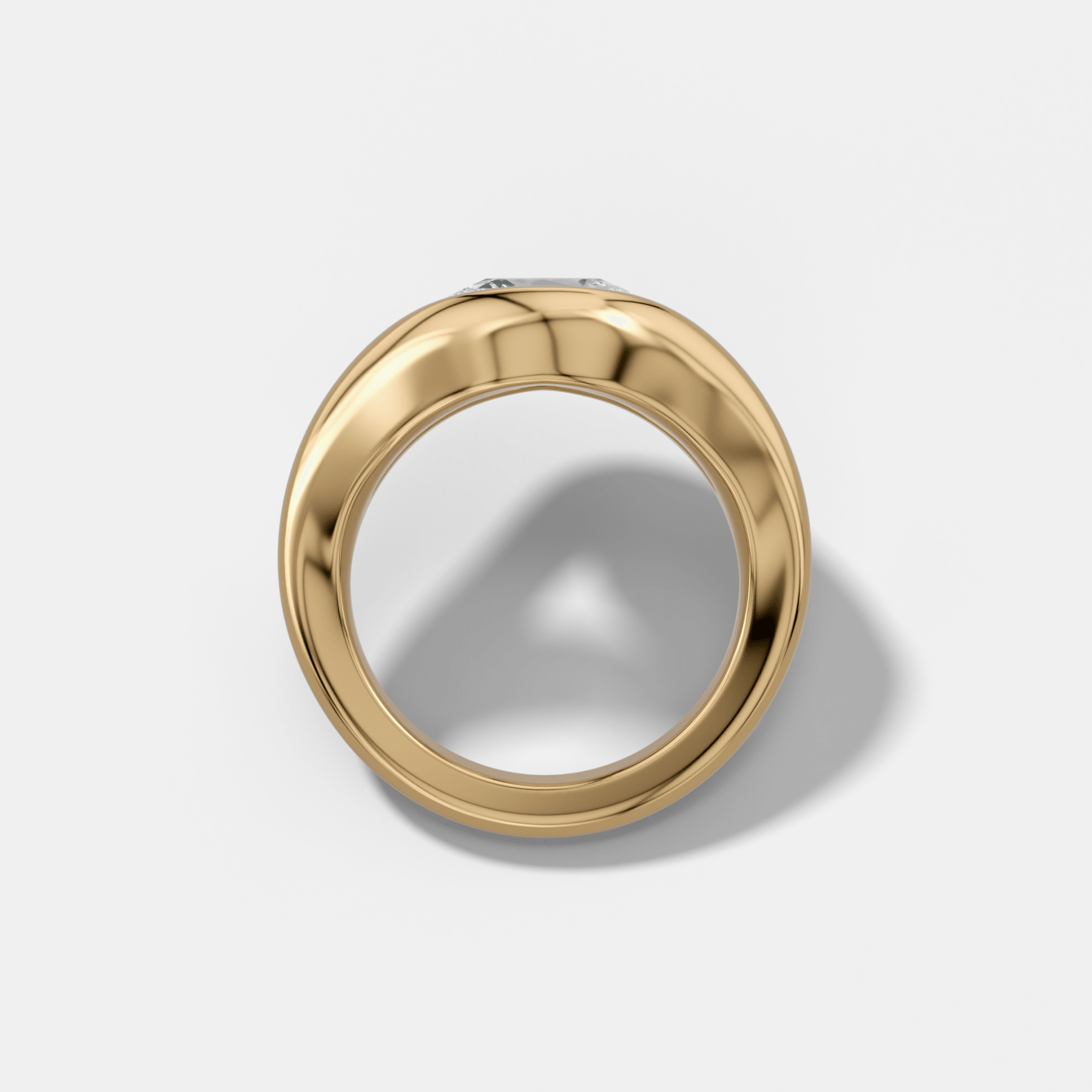 Iris Engagement Ring With a Round Cut Diamond