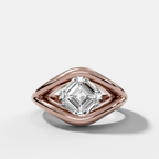 Iris Engagement Ring With an Asscher Cut Diamond