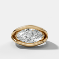 Iris Engagement Ring With East West Marquise Cut Diamond