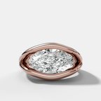 Iris Engagement Ring With East West Marquise Cut Diamond