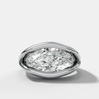 Iris Engagement Ring With East West Marquise Cut Diamond