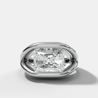 Iris Engagement Ring With East West Radiant Cut Diamond