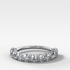 Jumbo Shared Prong Wedding Band With Round Diamonds